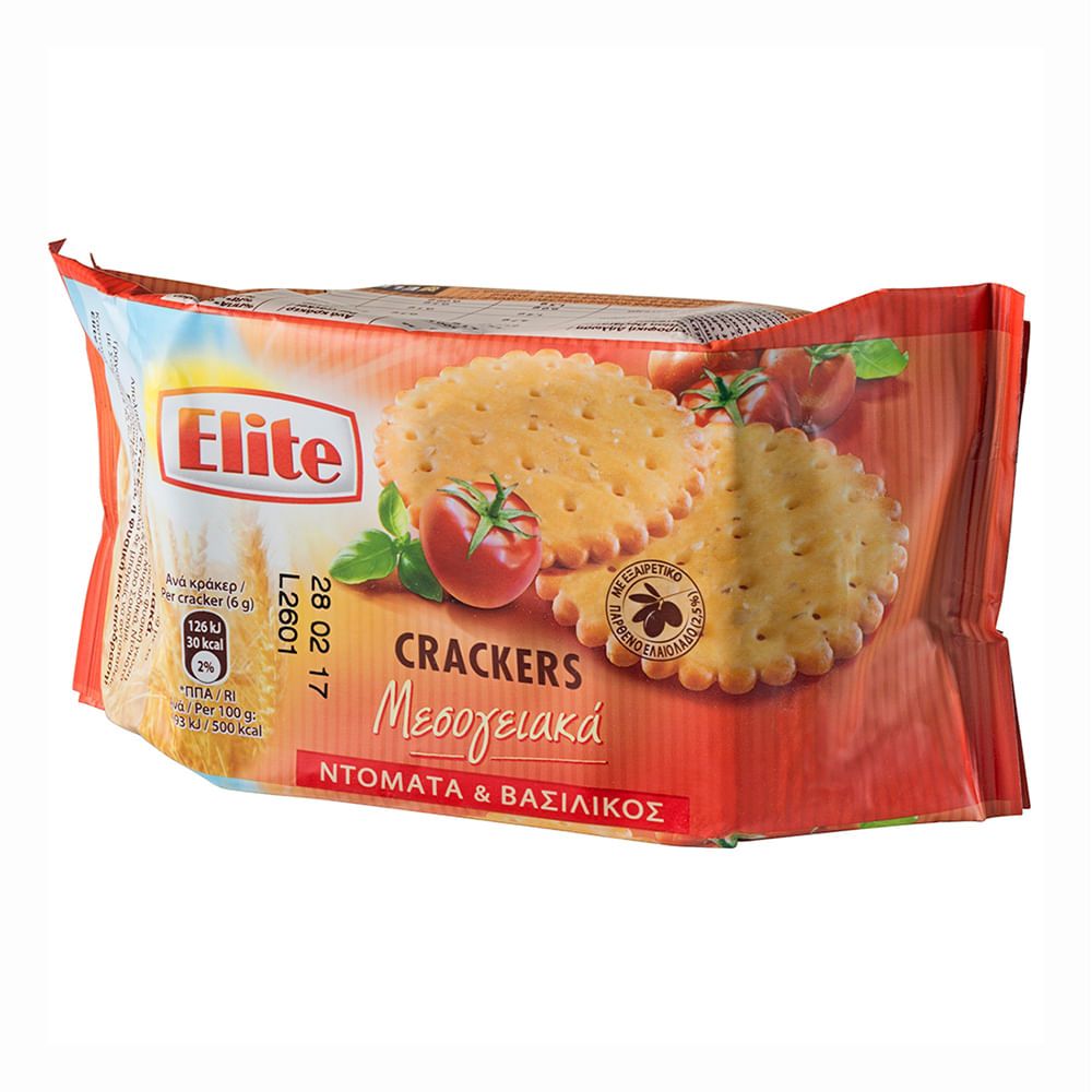 Crackers avec tomate et basilic 105g - ELITE
