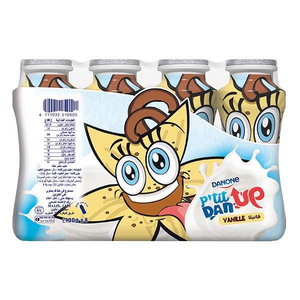 Yaourt à boire vanille Petit Dan Up Multipack 8x130g - DANONE