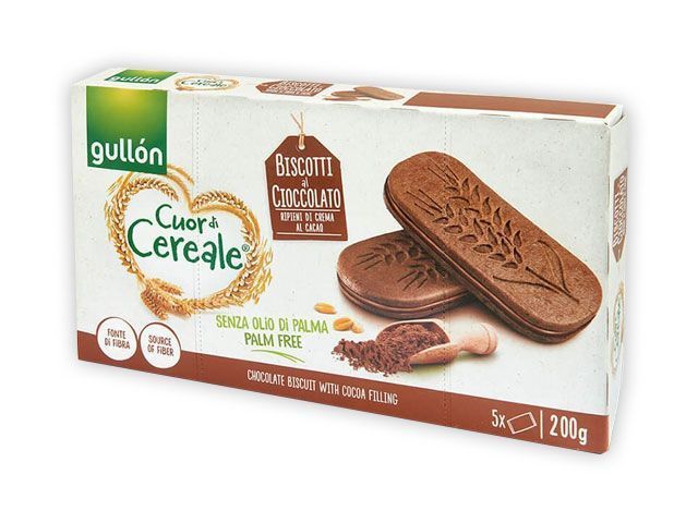 Biscuits sandwich céréales double cacao 200g - GULLÓN