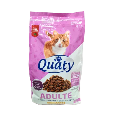 Croquettes de volaille pour chat adulte 2kg - QUATY