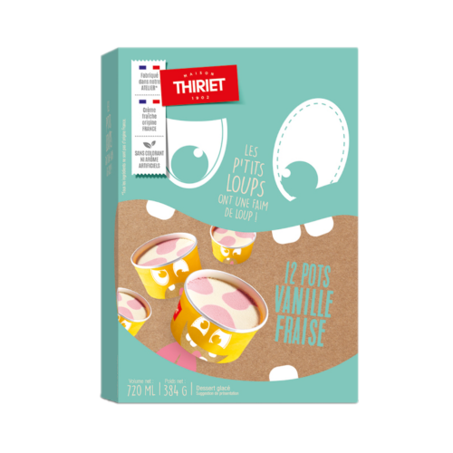 Thiriet pot de glace vanille fraise 12x60ml