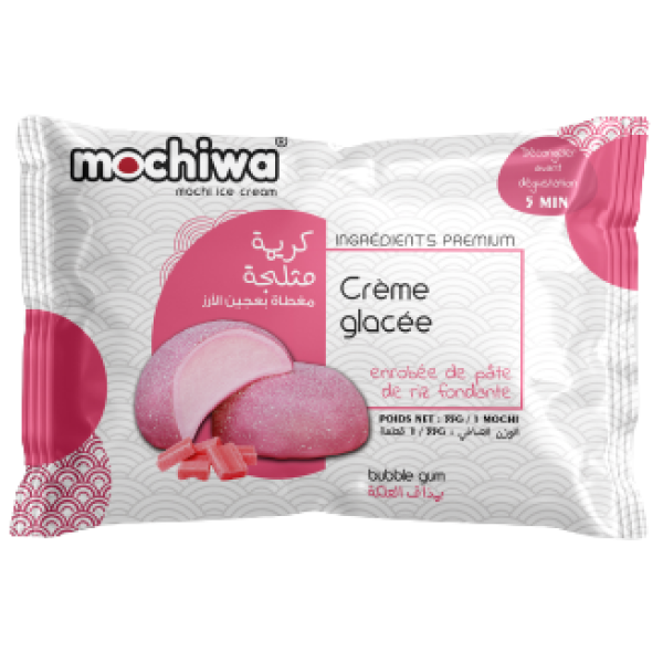Mochiwa classic crème glacée enrobée de pâte de riz bubble gum 35g