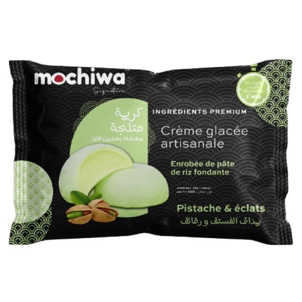 Mochiwa signature crème glacée enrobée de pâte de riz pistache & éclats 35g