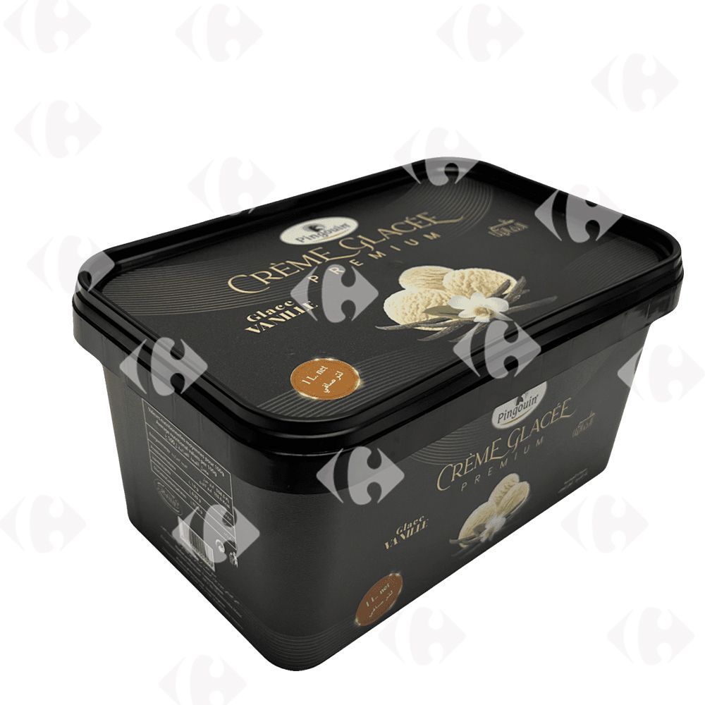 Pingouin bac de crème glacée chocolat premium 1L