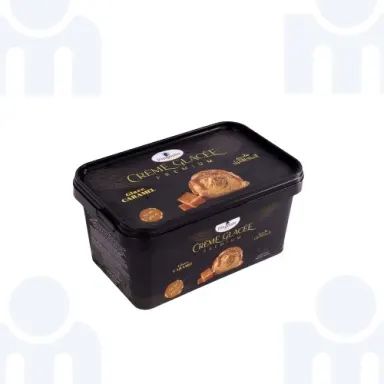 Pingouin bac de crème glacée caramel premium 1L