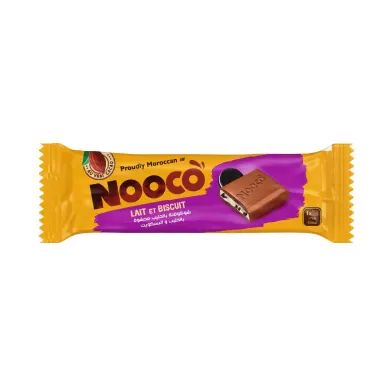 Chocolat au Lait Fourré Lait et Biscuit 30g - NOOCO