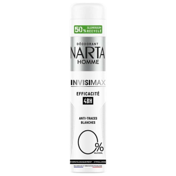 Déodorant homme Invisimax 0% efficacité 48h 200ml - NARTA