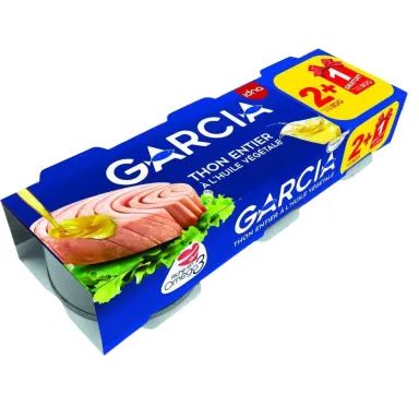 Thon entier à l'huile végétale 3x80g - GARCIA