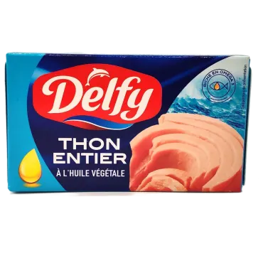 Thon entier à l'huile végétale 125g - DELFY
