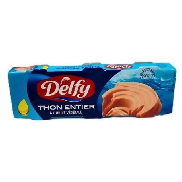 DELFY THON ENTIER A L'HUILE Végétale 3x80g