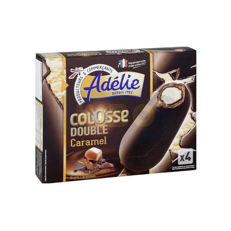 Adélie bâtonnets de glace colosse double caramel x4 299g