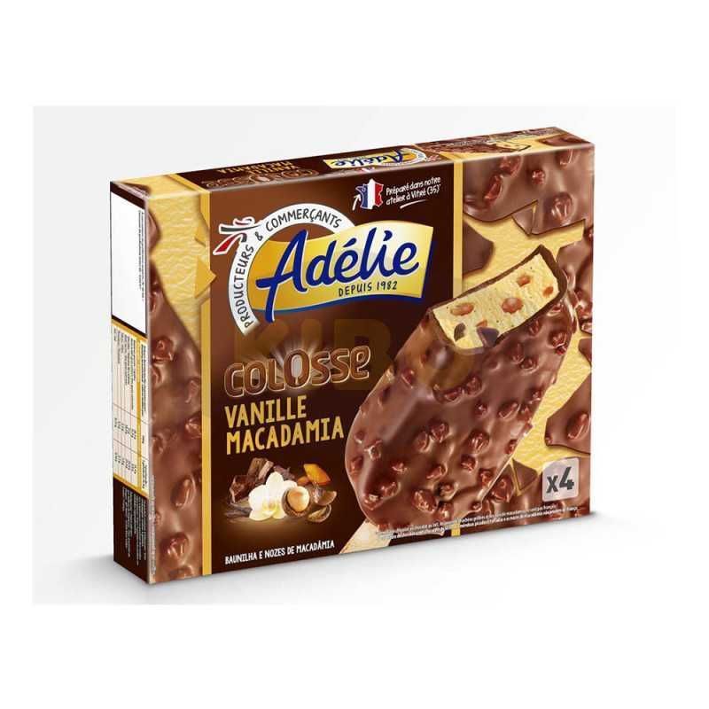Adélie bâtonnets de glace colosse vanille de macadamia x4 303g
