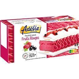 Adélie feuilleté glacé aux fruits rouges avec morceaux de biscuits 384g