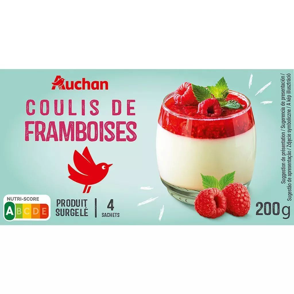 Paquito coulis de framboises x4 200g