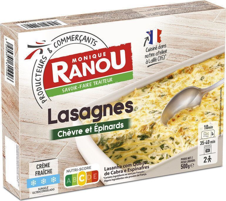 Lasagnes chèvre et épinards 500g - MONIQUE RANOU