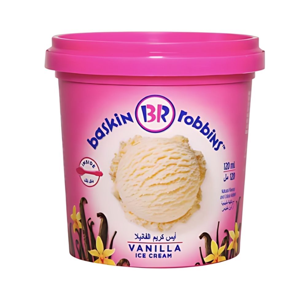 Baskin Robbins bac de crème glacée vanille 120ml