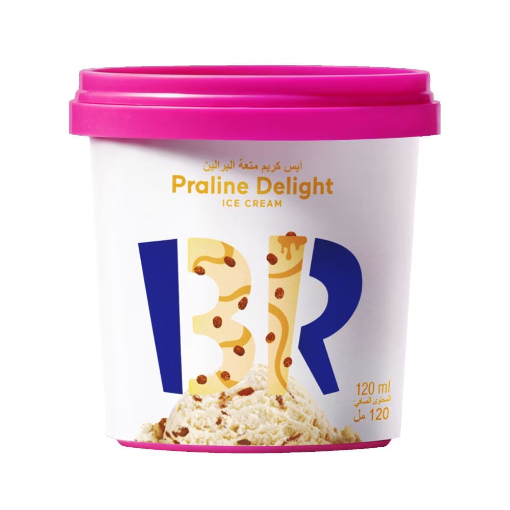 Baskin Robbins bac de crème glacée praliné 120ml