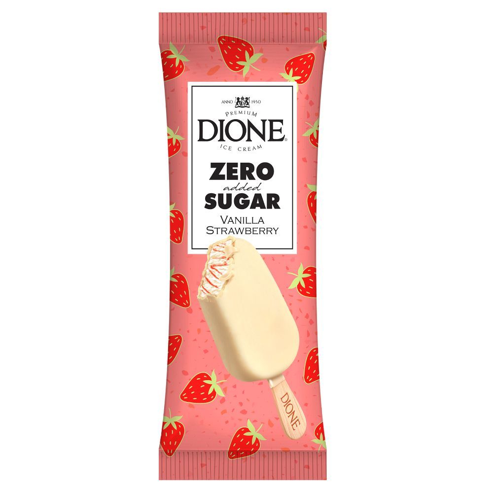 Dione Vanilla Strawberry Ice Cream with sweetener 90ml