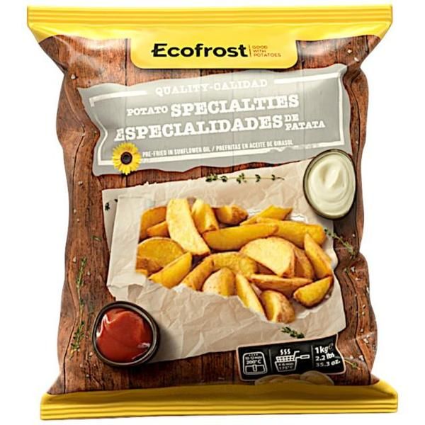 Potatos Wedges Skin on 1 kg - ECOFROST