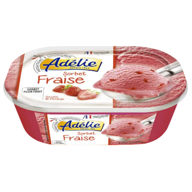 Intermarché - Adélie sorbet plein fruit fraise 677g