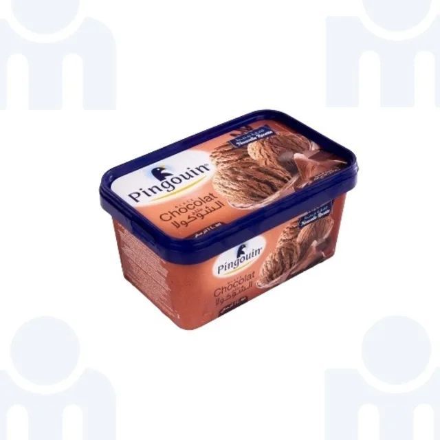 Pingouin bac de crème glacée chocolat 1L