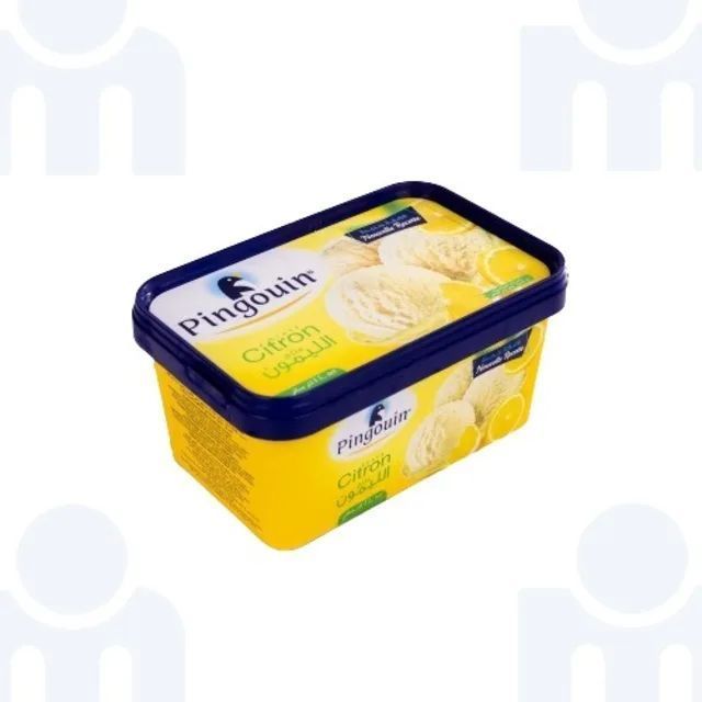 Pingouin bac de crème glacée citron 1L