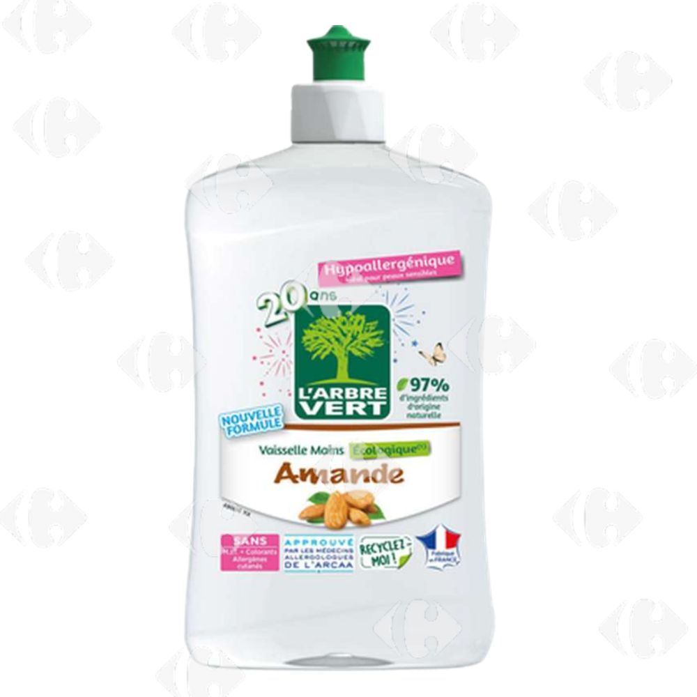 L'Arbre Vert Liquide vaisselle & mains amande 500 ML