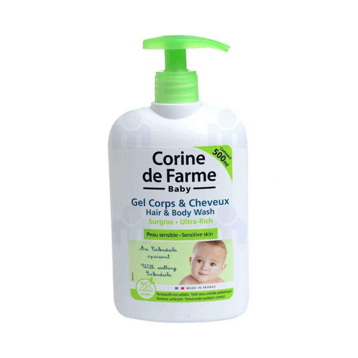 Gel lavant pour bébé corps et cheveux Surgras 500ml - CORINE DE FARME