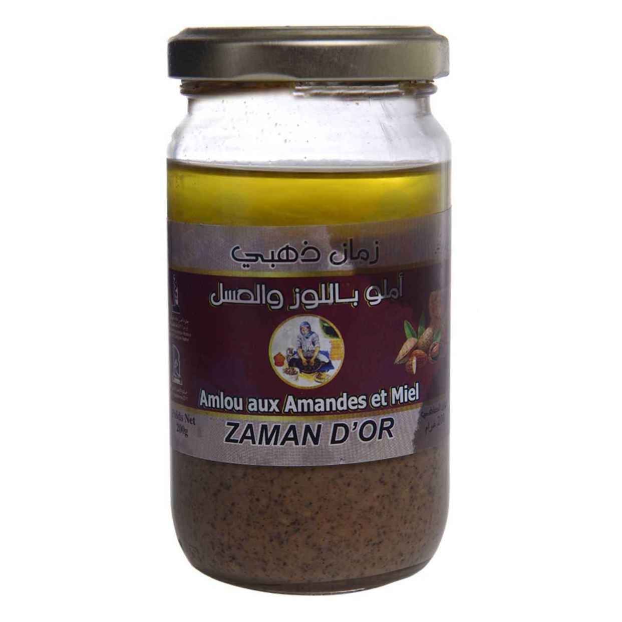 Amlou amande huile d'argan et miel 200g - ZAMAN D'OR