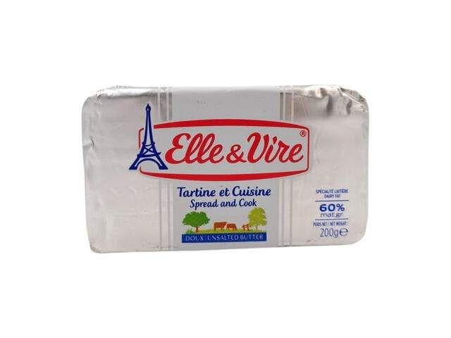 Beurre doux allégé tartine et cuisine en plaquette 200g - ELLE & VIRE
