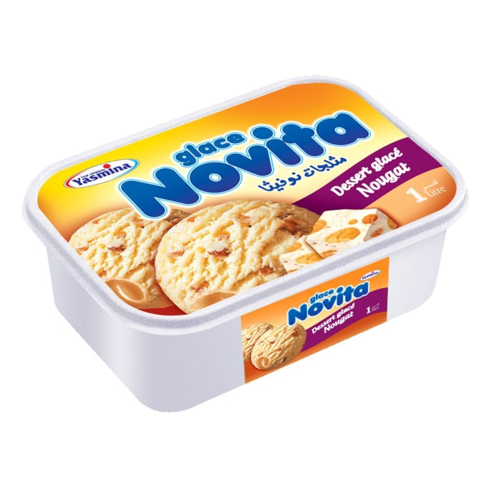 Novita bac de crème glacée nougat 1L