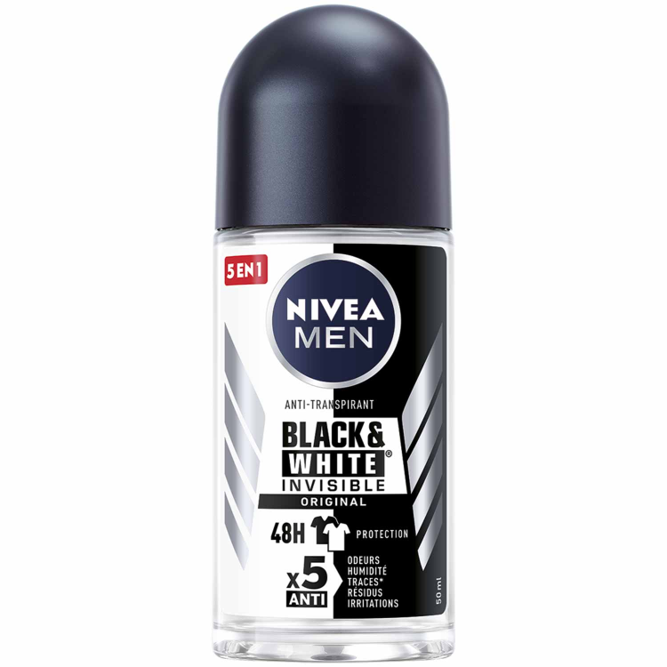 Déodorant bille Homme Black & White Original 50ml - NIVEA MEN