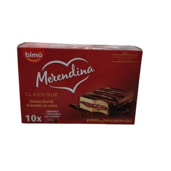 Génoises au cacao Merendina Classique 10x36g  - BIMO