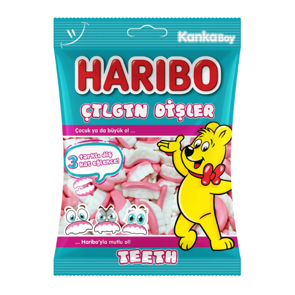Gommes dentiers Teeth  80g - HARIBO