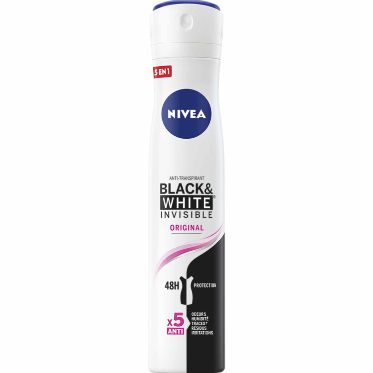 Déodorant spray Femme Black & White Original 200ml - NIVEA