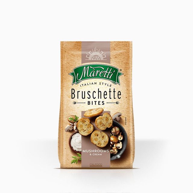 Crôutons Bruschette saveur champignons et crème 70g - MARETTI