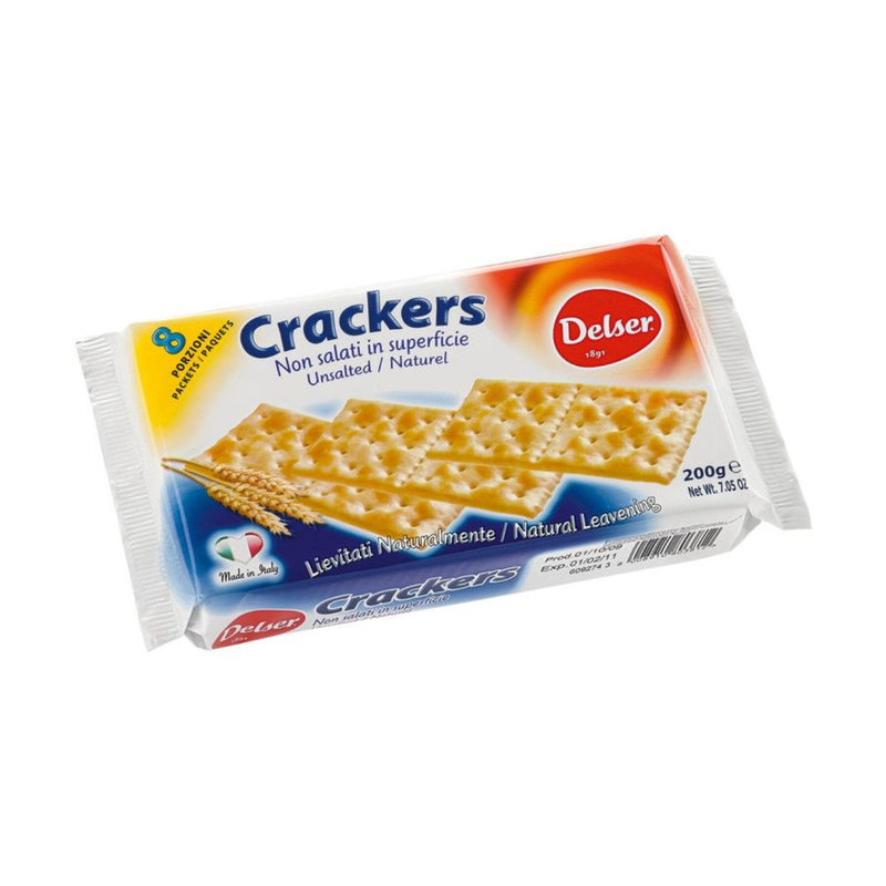Biscuits crackers non salés x 8 paquets 200g - DELSER