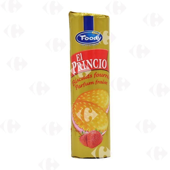Biscuits fourrés parfum fraise 245g - EL PRINCIO
