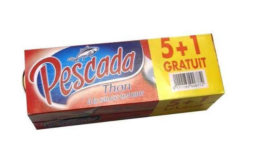 Lot thon Pescada sauce tomate 80g 5+1 gratuit