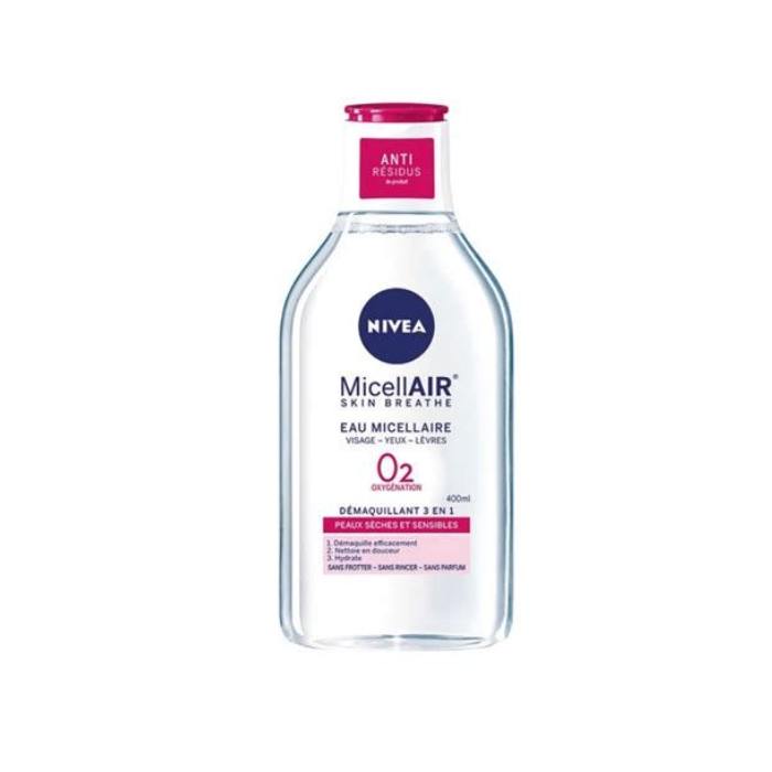 Eau micellaire démaquillante peaux sèches 400ml - NIVEA