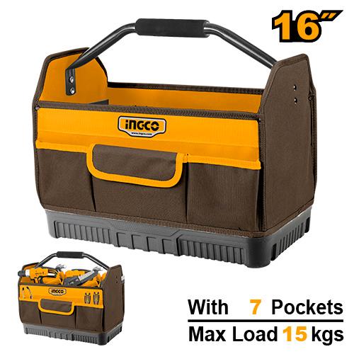INGCO SAC A OUTILS RIGIDE 16"" POIGNEE METAL AU MAROC [HTBGL04]