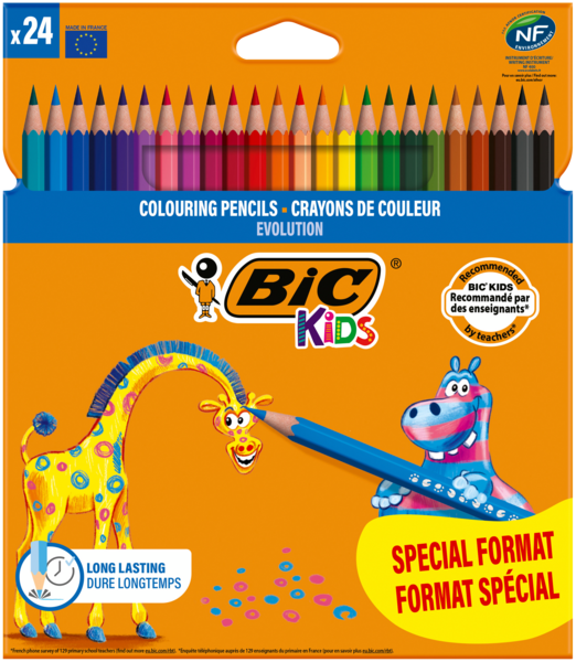 24 Crayons de Couleur Evolution
