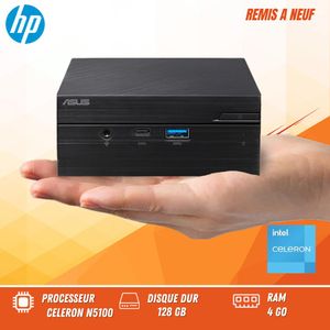 Asus Mini pc Intel® Celeron® N N5100 4 Go DDR4-SDRAM 128 Go SSD Windows 10 Pro Mini PC Noir