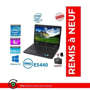 DELL PC Portable Latitude E5440 - 14" - Intel Core i5 - 8GB RAM + 500GB HDD - Windows + Souris et Cartable Gratuit - Remis à neuf