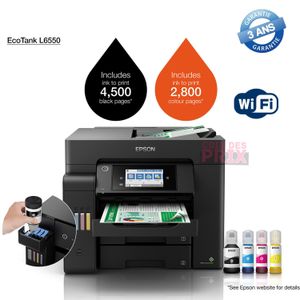 Epson EcoTank L6550 Imprimante multifonction à réservoirs rechargeables (C11CJ30403)