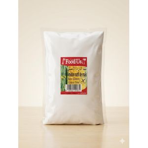 Food for Us Amidon Natif de Maïs "Food Us" (Fécule) – 100% Sans Gluten – Format Économique 1 Kg