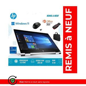 Hp EliteBook 1030 X360 – 13.3” – Core i7 8ème Gén – 8GB RAM – 256GB SSD – QWERTY (Remis à neuf)