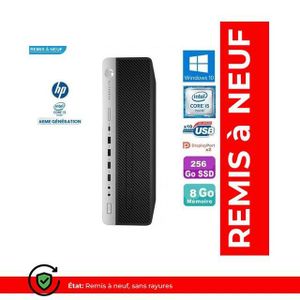 Hp EliteDesk 800 G3 SFF i5-6500 3.20GHz - 8Go DDR4- HDD 500Go- Remis a neuf