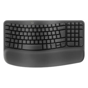 Logitech CLAVIER Wave keys Bluetooth Wireless ergonomic keyboard-GRAPHITE-FRA-2.4GHZ/BT 12 Mois