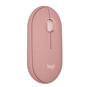 Logitech Pebble Mouse 2 M350s fine sans fil Bluetooth, portable, légère, boutons personnalisables, clics discrets, Easy-Switch Windows/macOS/iPadOS/Android/ChromeOS- Tons de rose